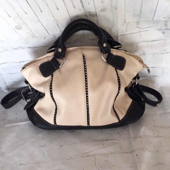 rustic coutures Handbags - Rustic couture cream black rhinestone bag